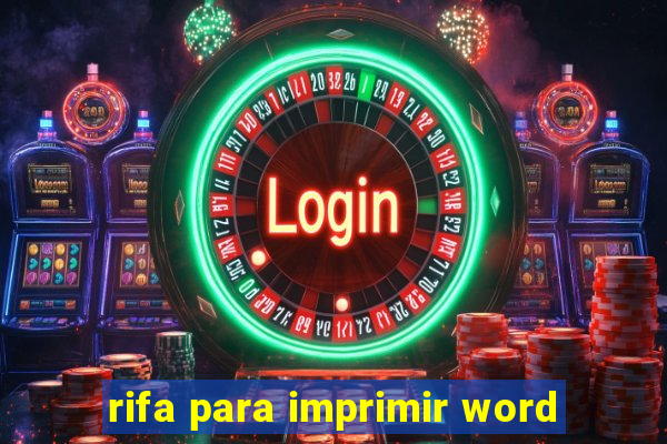 rifa para imprimir word