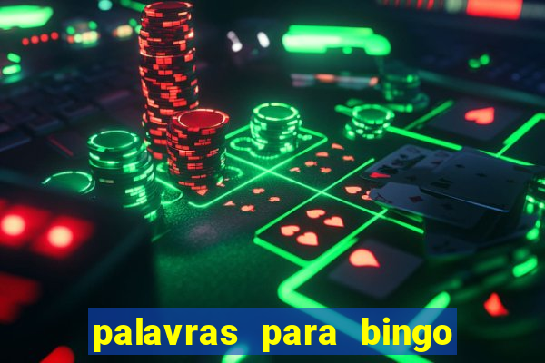 palavras para bingo cha de bebe