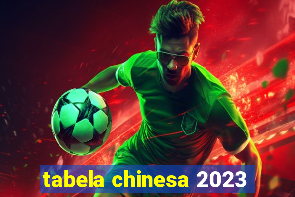 tabela chinesa 2023
