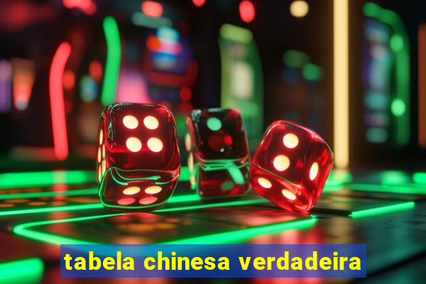 tabela chinesa verdadeira