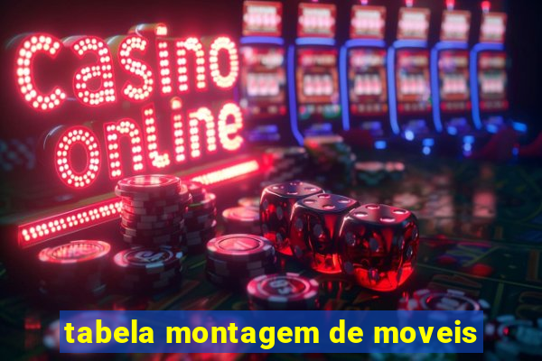 tabela montagem de moveis