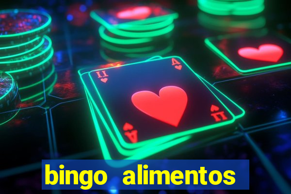 bingo alimentos para imprimir