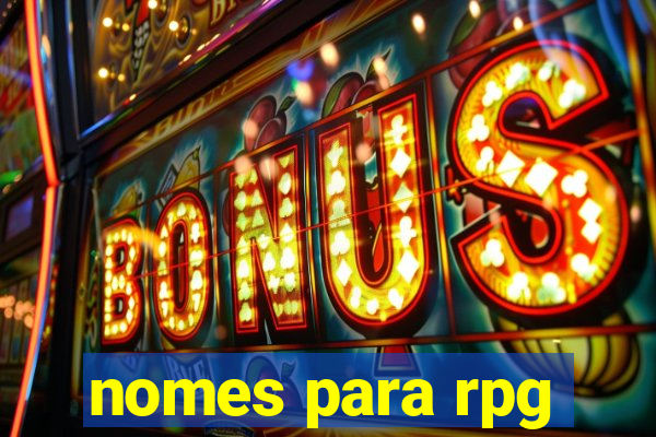 nomes para rpg