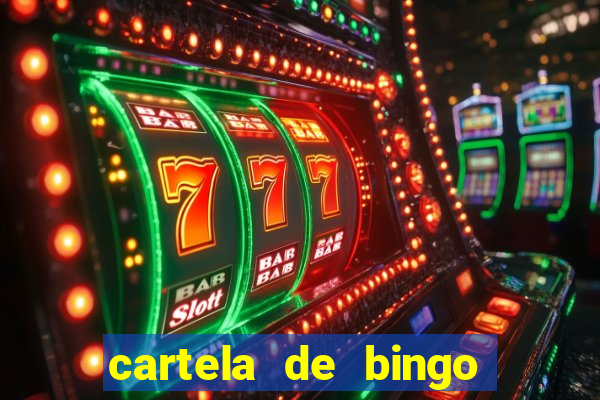 cartela de bingo cha de bebe